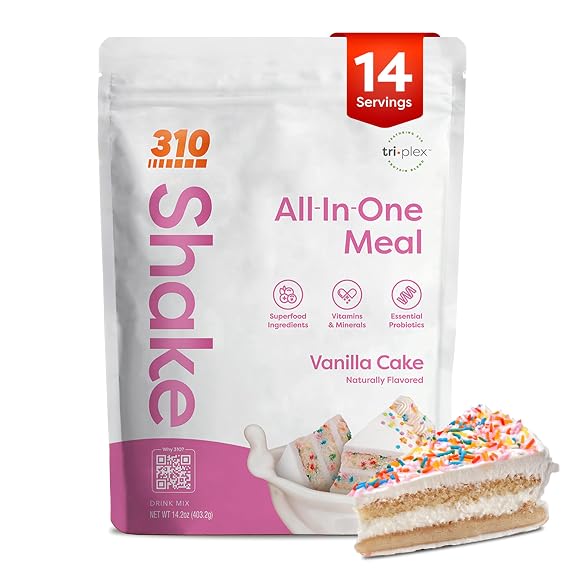 310 Nutrition All-In-One Meal Replacement Shake Powder - Vanilla Cake