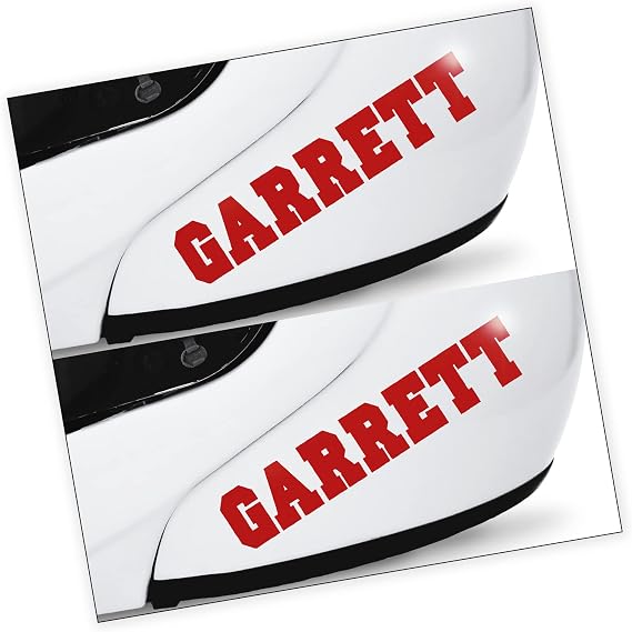 Set of 2 Custom Name Decals, Personalized Helmet Sticker Kit - #1230