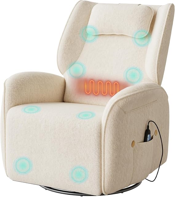 WOLTU Electric Recliner Chair with Reclining Function Beige