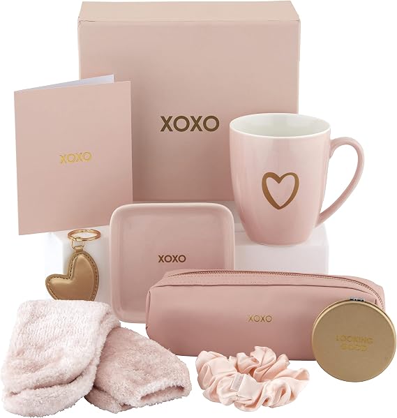 Gift Basket for Teen Girls Gift Box Birthday for Girlfriend Set for Women Birthday for Teenage Girls Daughter Granddaughter College Wife Sister Best Friends Pink