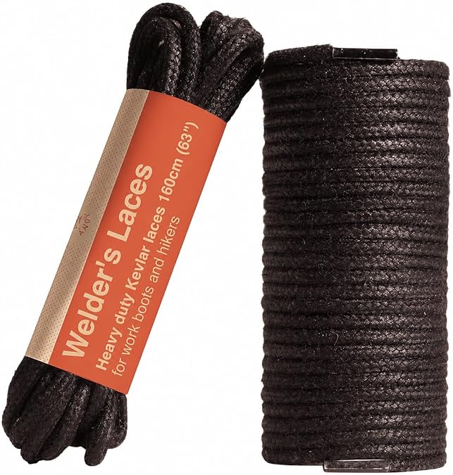Welder's Laces - 100% Kevlar Boot Laces Heavy Duty Fire-Resistant Work Boot Laces, Boot Strings for Work Boots