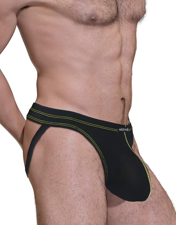 Wildmant Stitch Big Boy Pouch Jock Strap - Yellow