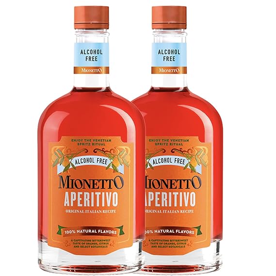 Mionetto Aperitivo Non-Alcoholic Aperitivo Alcohol Free Drink Orange Aperitif Made in Italy | 2 PACK