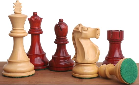 RoyalChessMall - 1972 Championship Fischer Spassky Chess Pieces Set -Triple Weighted Bud Rosewood & Boxwood