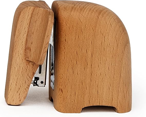 Suck UK Elephant Stapler | Gifts for Animal Lovers | Wooden Desk Accessories | Office Supplies for Unforgettable Decor | Small Elephant Decor