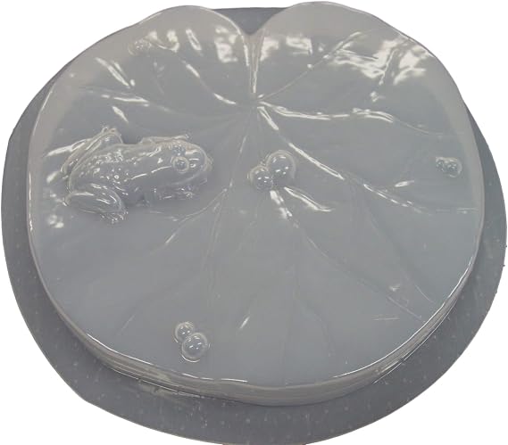 Frog on a Lily Pad Plastic Craft Mold use with Concrete or Cement for Making Stepping Stones 1175