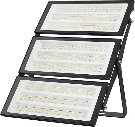 LED Flood Light Outdoor Cold White 100-400 Watt, Floodlights with Photocell High Output 10000-40000 Lumen, Ip66 Waterproof Lighting Fixture for Large Stadiums,Yard, 5700K
