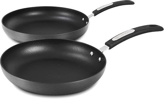 Othello CH-AP2 2-Piece Hard-Anodized Non-Stick Fry Pan Cookware Set, Black