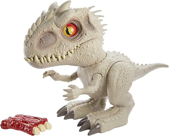 Mattel Jurassic World Toys Camp Cretaceous Feeding Frenzy Indominus Rex Interactive Dinosaur, Bite Reflex, Toy Ribs, Lights & Sounds, Authentic Detail, Ages 4 Old & Up