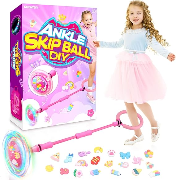 Ankle Skip Ball Toy for Kids, Toys for 4-8 Years Old Girls