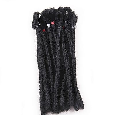 Dsoar 6 inch Handmade Dreadlocks Extensions Mens Dreadlocks Fashion Reggae Hair Hip-Hop Style 20 StrandsPack Synthetic Dreadlocks Hair For Men