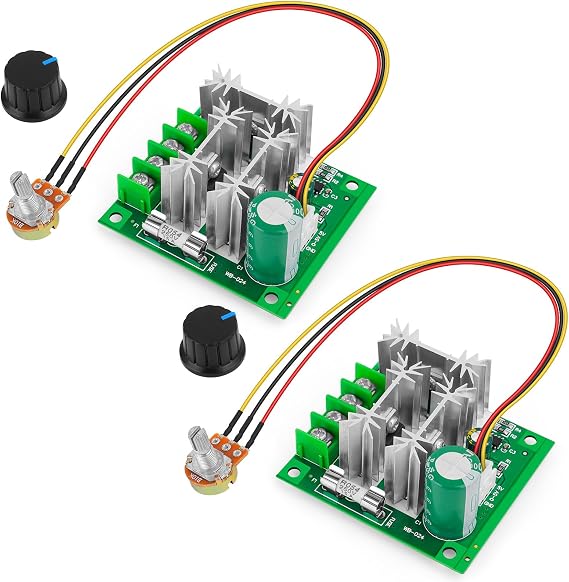 2PCS PWM DC Motor Speed Controller 6V-90V, 15A Controller Speed Regulator Module Board, 16KHZ Control Speed Switch Support PLC