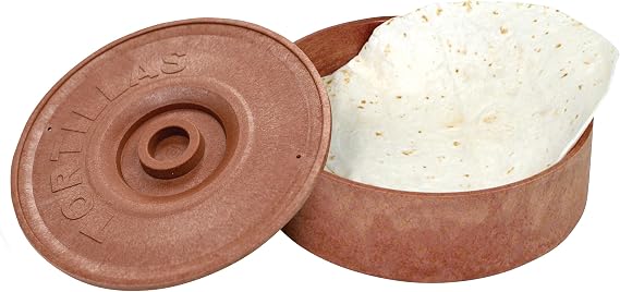 Winco PTW-8 8-1/2-Inch Diameter Tortilla Warmer, 2-5/8-Inch Height,Brown,Medium