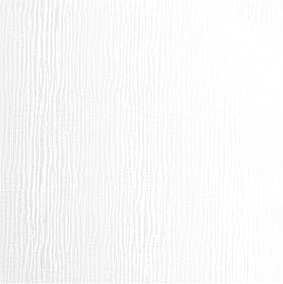 Vaessen Creative Florence Cardstock White Paper 216gsm Square 12 x 12 100 Pack Texture for Scrapbooking Card Making Punching and Other Paper Crafts