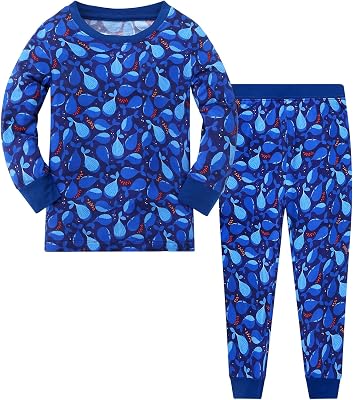 JunNeng Bamboo Viscose Toddler Pajamas, Baby Boys Girls Pjs Sets, Kids Snug-Fit Long Sleeve Sleepwear