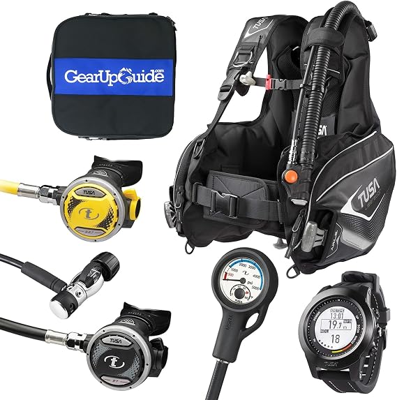 TUSA TUSA Liberator BCD Scuba Diving Gear Essentials Packages with RS1207, SS0007, SCA-150U and IQ-1305