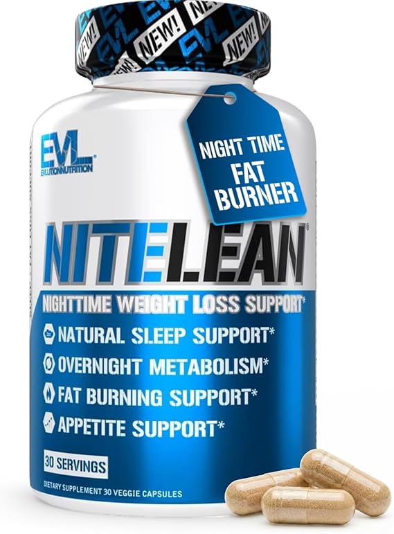 Evlution EVL Night Time Fat Burner for Weight Loss Support - 30 Servings