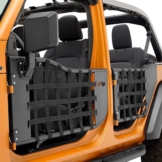 EAG Matrix Tubular Door Set with Side View Mirror Pair Fit for 2018-2022 Wrangler JL 4 Door Only