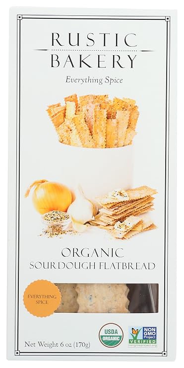 Rustic Bakery, Organic Everything Spice Sourdough Flatbread, 6 Ounce