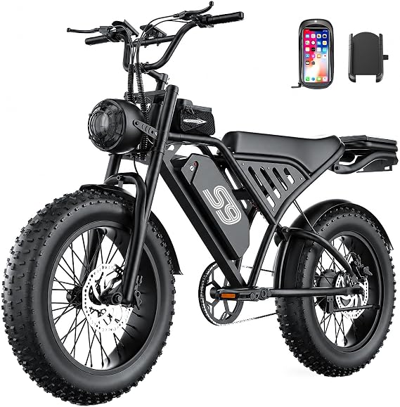 Electric Bike for Adults, 2500W Peak Electric Dirt Bike, 36Mph & 65 Miles Range, 20" Fat Tire Off Road Ebike with NFC Unlock, 48V 20AH Removable Battery, Ebikes for Adults