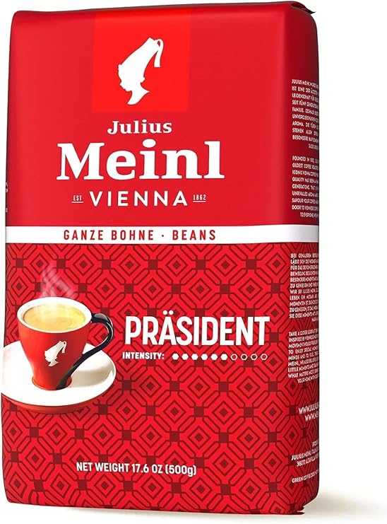 Julius Meinl: "Prasident", Classic Viennese Medium Roast Coffee Beans, 500g / 17.6oz (1)