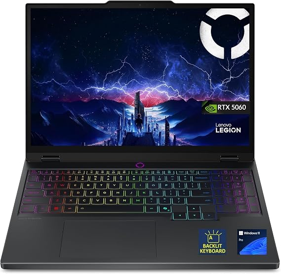 Lenovo Legion 5i, AI Gaming Laptop, Intel Ultra 9 275HX, 16" WQXGA (2560x1600),240Hz,500 nits, 64GB DDR5, 2TB SSD, NVIDIA RTX 5060, 5MP Camera,Backlit Keyboard, Wi-Fi 7, Win 11 Pro -Gray