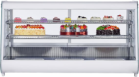 Beverage Refrigerator, 8.1 Cu.ft Commercial Display Refrigerator Merchandise for Home Restaurant Grocery Stores, 2 Glass Door Merchandiser Refrigerator,3 Shelves