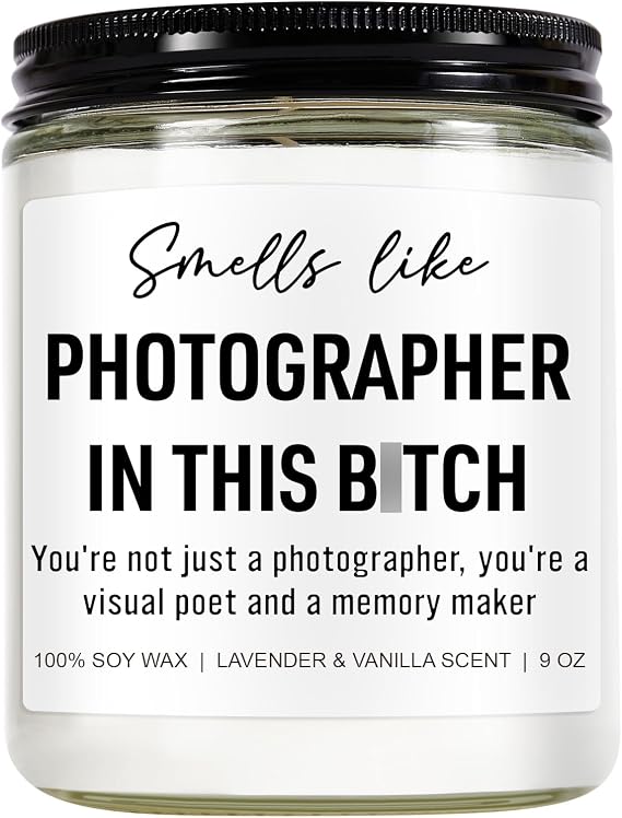 Younift Candle, Photographer Gifts for Men, Women, Photography Gifts for Photographers, Camera Lovers, Photography Accessories, Funny Christmas, Graduation, Cool Presents for Wedding Photographer