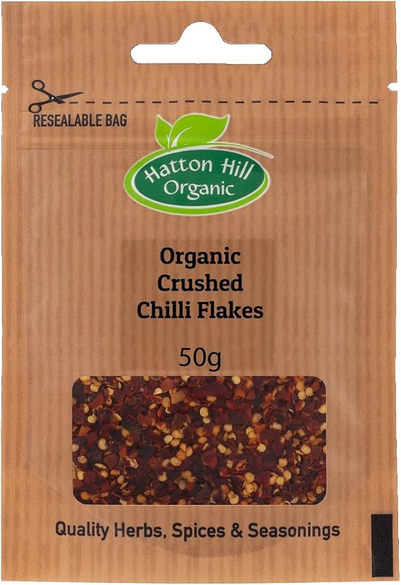 Organic Crushed Chilli Flakes 50g by Hatton Hill Organic