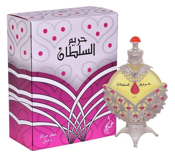 Hareem Sultan Silver by Khadlaj Perfumes - Unisex Perfume Oil - 1.18 Fl Oz Concentrated Floral Fragrance for Men and Women