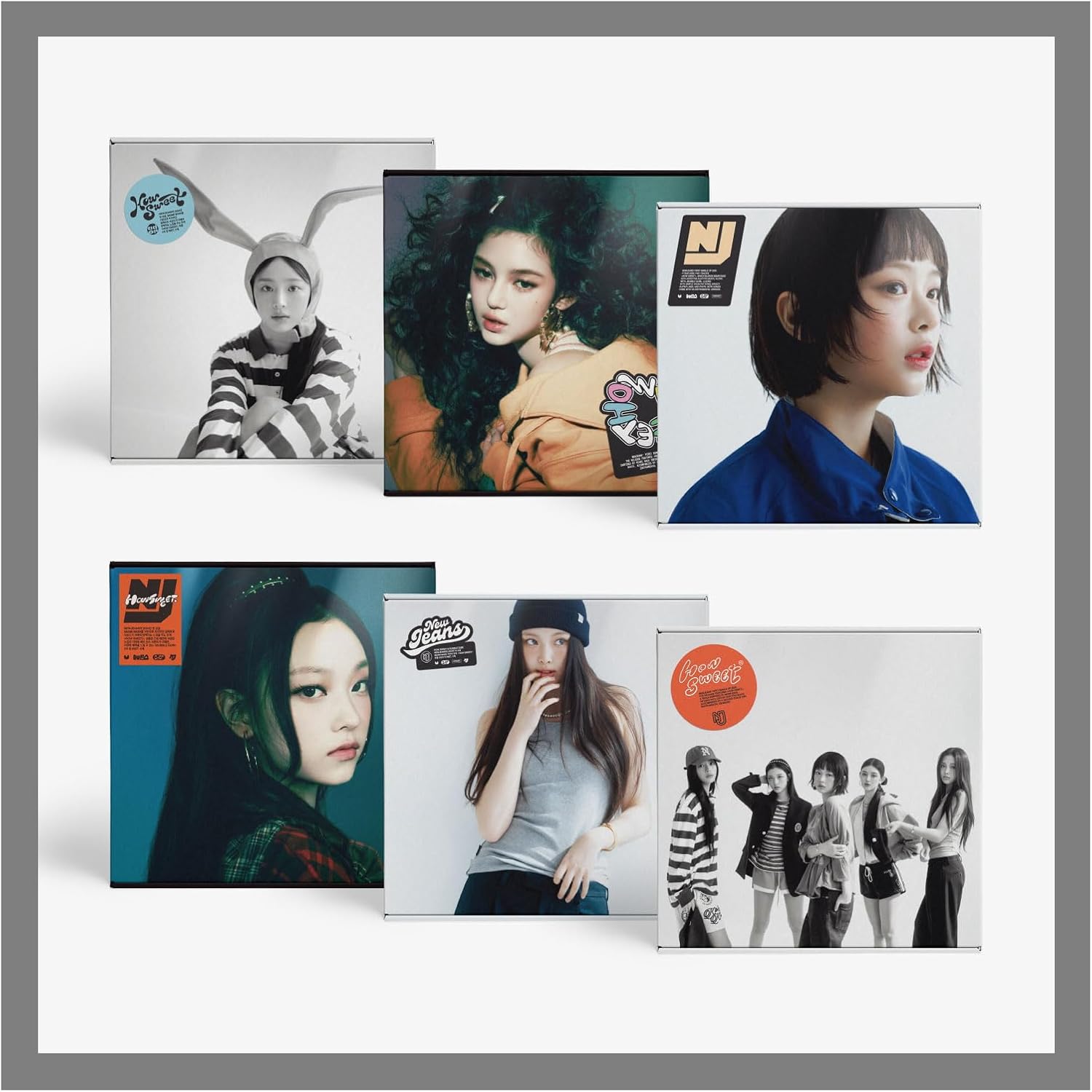 NewJeans How Sweet Double Single Album Standard Hyein Version CD+44p Interview Book+76p PhotoBook+1p Mini Poster+5ea Sticker+5p PhotoCard+1p PostCard+1ea Bookmark+Tracking Sealed New Jeans NJS