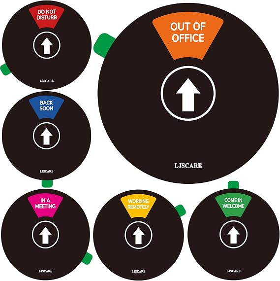 Office Door Sign, 6 inch, Black