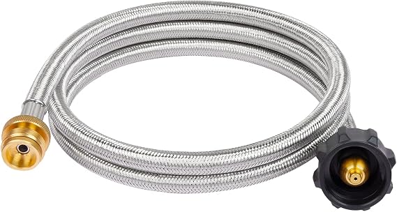 GASPRO 5 Feet Propane Adapter Hose 1 lb to 20 lb Converter for Griddle, Buddy Heater, Propane Tank Hose Adapter for Gas Grill, Camp Stove, Fire Pit, 20lb to 1lb Propane Adapter Hose