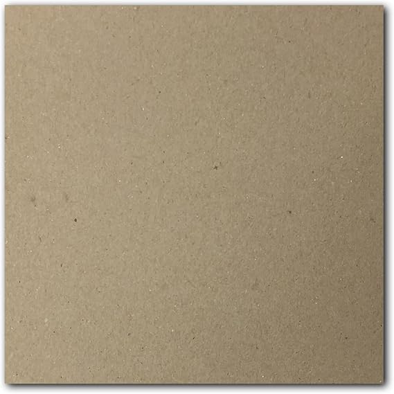 30 pt Chipboard 12" x 12" Brown Kraft Recycled Cardboard Sheets - 25 Pack