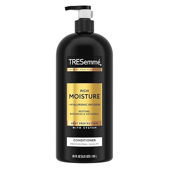 TRESemme Rich Moisture Hydrating Conditioner for Dry Hair 29 oz | Moisturizing for frizz-prone hair, Restores damaged hair, Moisturizes & detangles, Adds shine, with Heat protection system