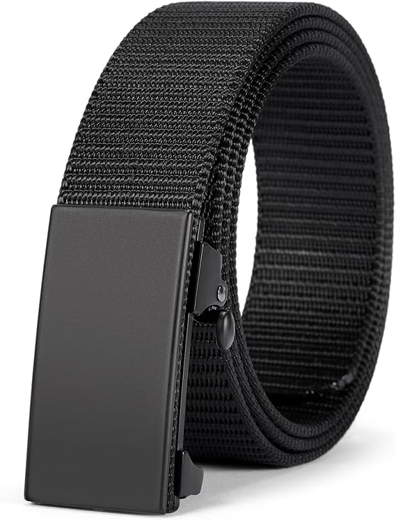 BOSTANTEN Ratchet Web Belt Men, Nylon Golf Adjustable Work Men's Belt with Casual Pants