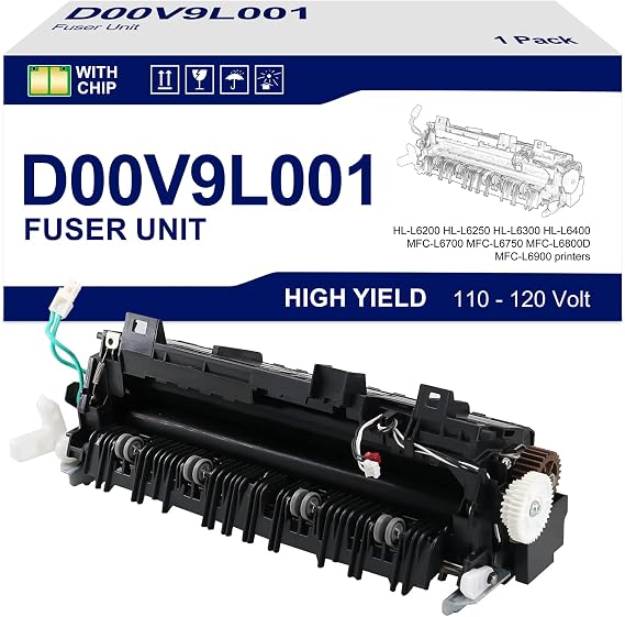 D00V9L001 D008AK001 D01SE6001 Fuser Unit Replacement for Brother HL-L6200 HL-L6250 HL-L6300 HL-L6400 MFC-L6700 MFC-L6750 MFC-L6800D MFC-L6900 Printer, (110V / 120V)