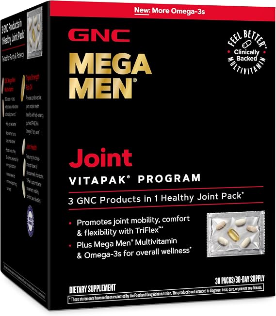 GNC Mega Men Joint Vitapak Program, 30 Count, 30 Servings