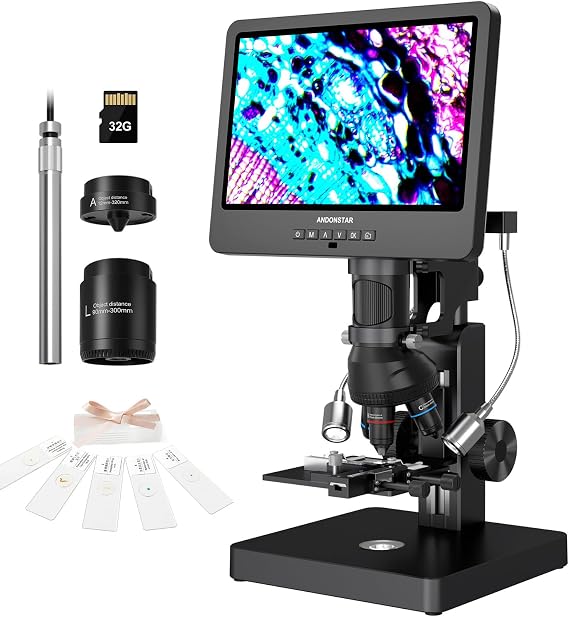 Andonstar AD269S 20X-5000X HDMI Digital Microscope, 5 Lens 2160P UHD Video