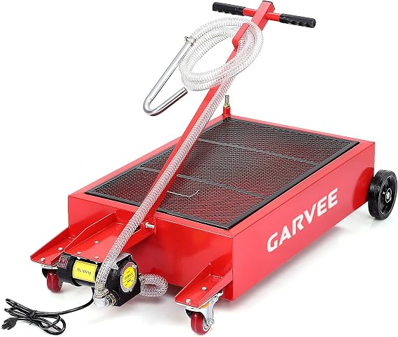 Garvee 20 Gallon Low Profile Electric Oil Drain Pan, 110V Pump