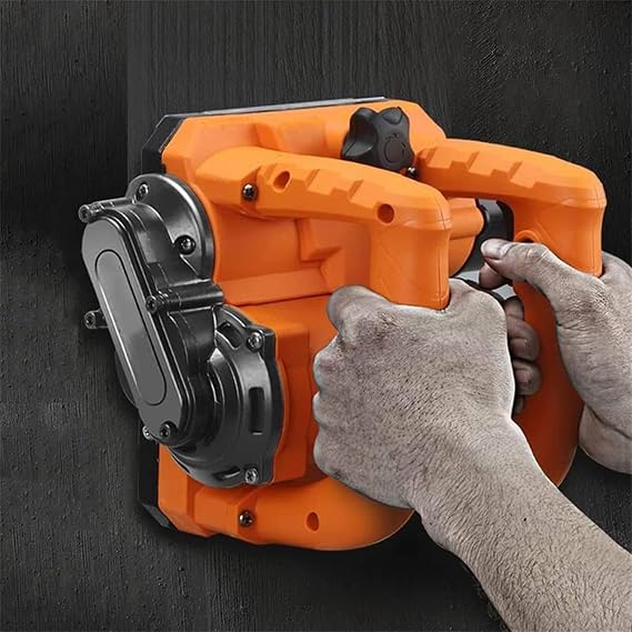Electric Wall Planer, Concrete Shovel Putty Wall Planing Machine, Automatic Putty Wall Scraper, 1-4MM Depth Adjustable, 90 No Dead Angle, for Wall Renovation, Cement Removal,6800W