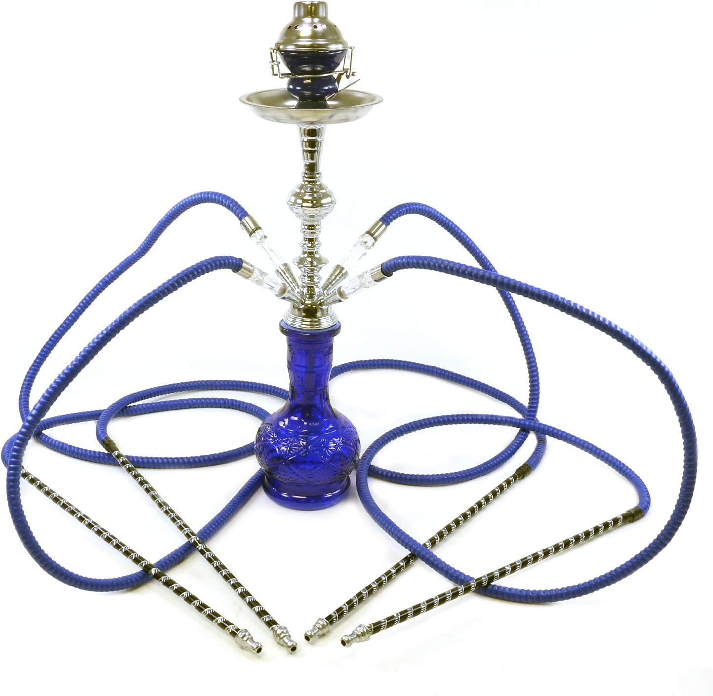 GStar 4 Hose Hookah Shisha 22 Sheesha Narghile Hookah Set Blue