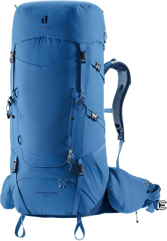 Deuter Aircontact Core 60+ 10L, Technical Backpacking Pack Multi-Day Treks - Baltic-Nightblue