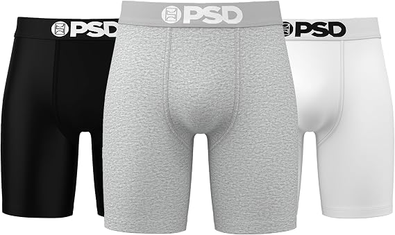 PSD Mens Underwear Neutrals Cotton Boxer Brief 3 Pack, M