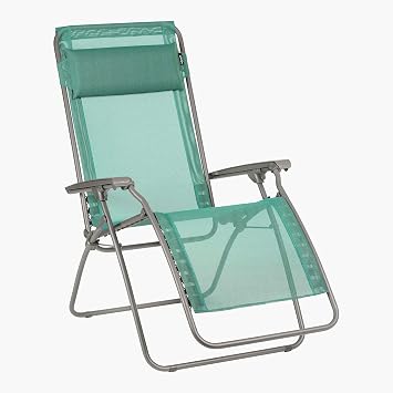 Lafuma R-Clip Batyline Iso Relaxation Patio and Poolside Zero Gravity Outdoor Lounge Recliner, Chlorophylle