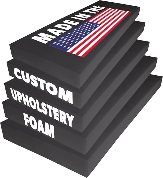 Foamma Custom Cut-to-Size Foam (Charcoal) - High & Medium Density Custom Upholstery Foam Cushion, Polyurethane, Cushion Replacement for Chairs, Couches & DIY Projects for All Needs
