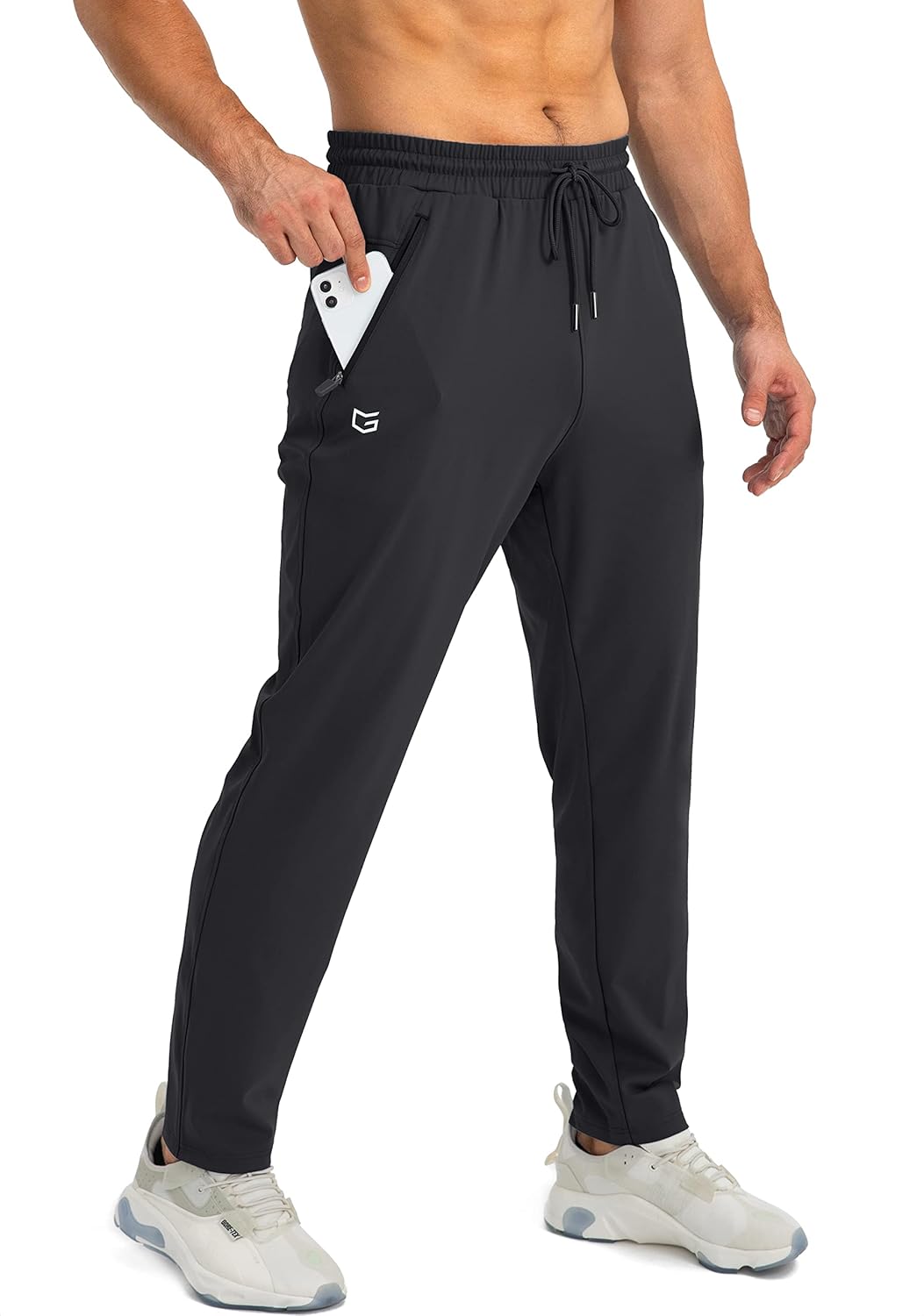 G Gradual Mens Sweatpants with Zipper Pockets Tapered Joggers for Men Athletic Pants for Workout, Jogging, Running