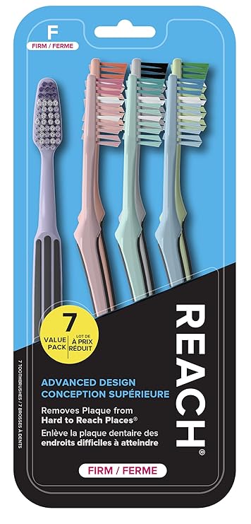 Reach Advanced Design Firm Bristle Toothbrushes, 7 Count