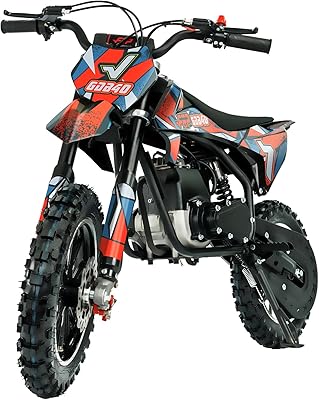 FRP OGM40 Kids Dirt Bike, 40CC 4-Stroke Dirt Bike for Kids, Gas Powered Off-Road Mini Bike with Front and Rear Disc Brake, Up to 20 Mph, Weight Support Up to 132 LBS（Red）