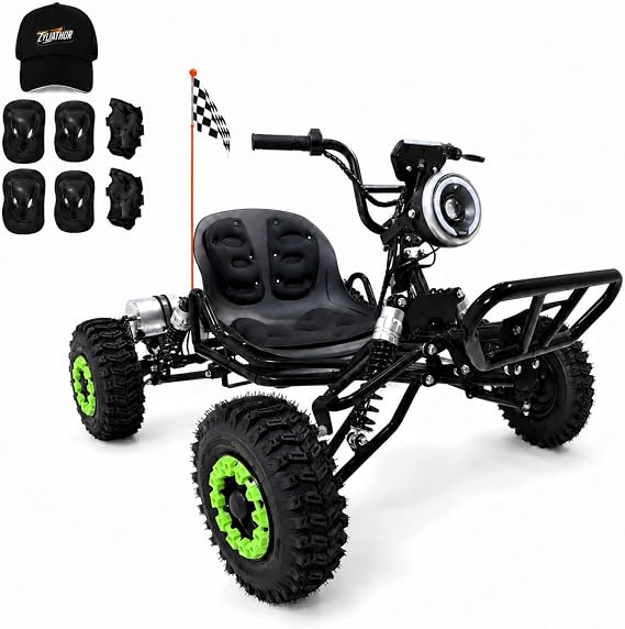 Zyliathor 48V 20Ah Electric Off-Road Go Kart For Adults & Kids (Black)